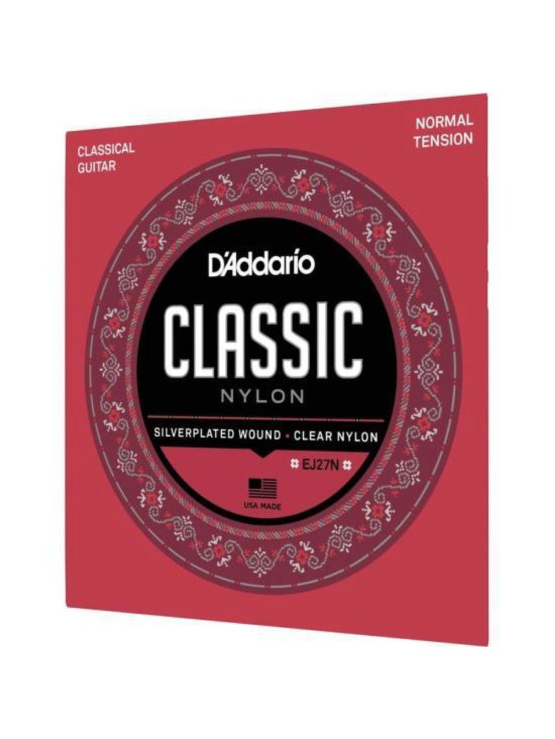 Encordoamento violão nylon tensão media student ej27n d addario