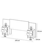 Guarda Roupa Casal Malaga 2 Portas Capuccino Azul Cômoda Gaveteiro Condessa E Cabeceira Formosa