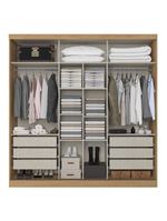 Guarda Roupa Casal Malaga 2 Portas Capuccino Azul Cômoda Gaveteiro Condessa E Cabeceira Formosa