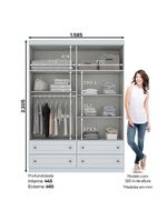 Berço Americano Danny Branco   Savana Reller Guarda Roupa 4 Portas Americano Branco Hp Henn