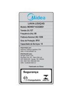 Lava Louça Midea Smart Home Black Inox 127V 14 Serviços (MDWEF1433GBS1)