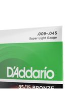 Encordoamento violão aço 009-045 85/15 bronze ez890-b d addario com corda extra pl009