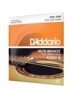 Encordoamento violão aço 010-050 85/15 bronze ez900-b d addario com corda extra pl010