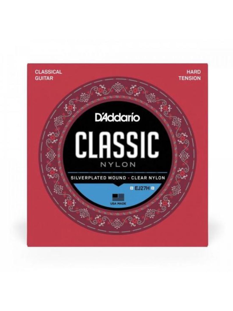 Encordoamento violão nylon tensão alta student ej27h d addario