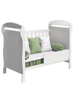 Berço Americano Danny Branco Acetinado Reller E Cômoda Infantil Americano Branco Hp - Henn