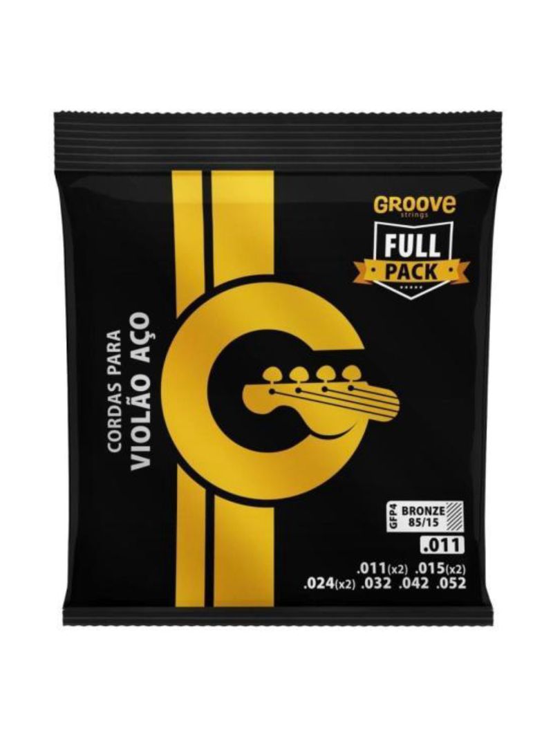 Encordoamento para violão aço 011 solez groove gpf4
