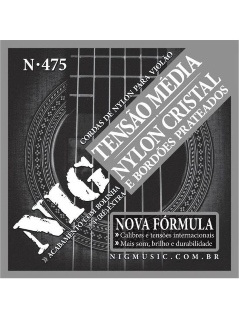 Encordoamento para violão nylon 028 n475 nig