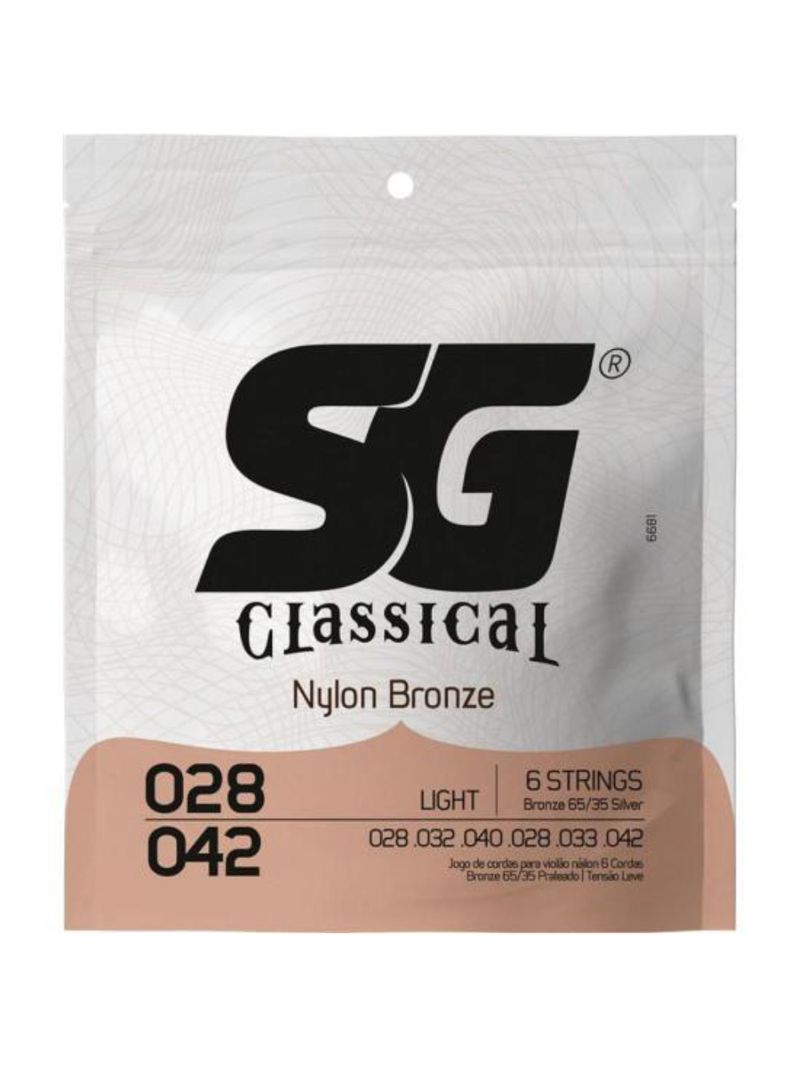 Encordoamento para violão nylon 028 light sg