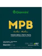 Encordoamento para violão nylon série mpb giannini genwbs preto/prata