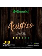 Encordoamento para violão aço 010 giannini geswam acústico bronze 65/35