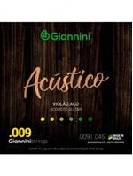Encordoamento para violão aço 009 giannini geswal acústico bronze 65/35