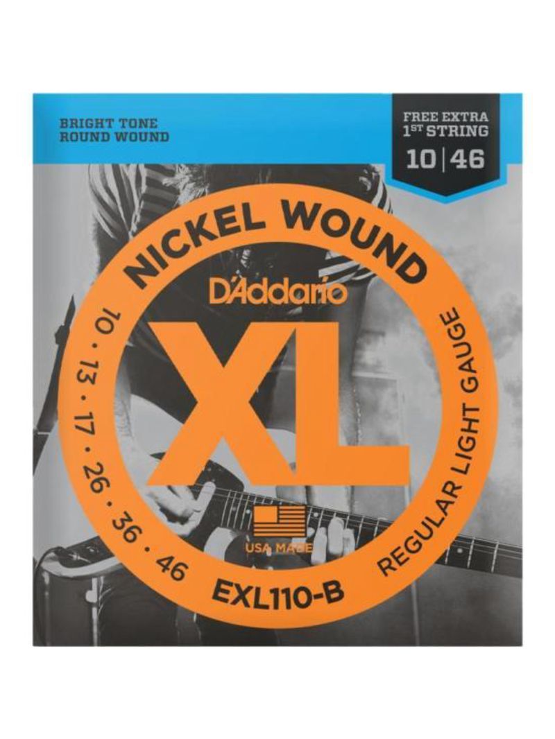 Encordoamento para guitarra 010-046 xl nickel exl110-b d addario extra pl010