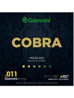 Encordoamento para violão aço 011 série cobra giannini geeflk
