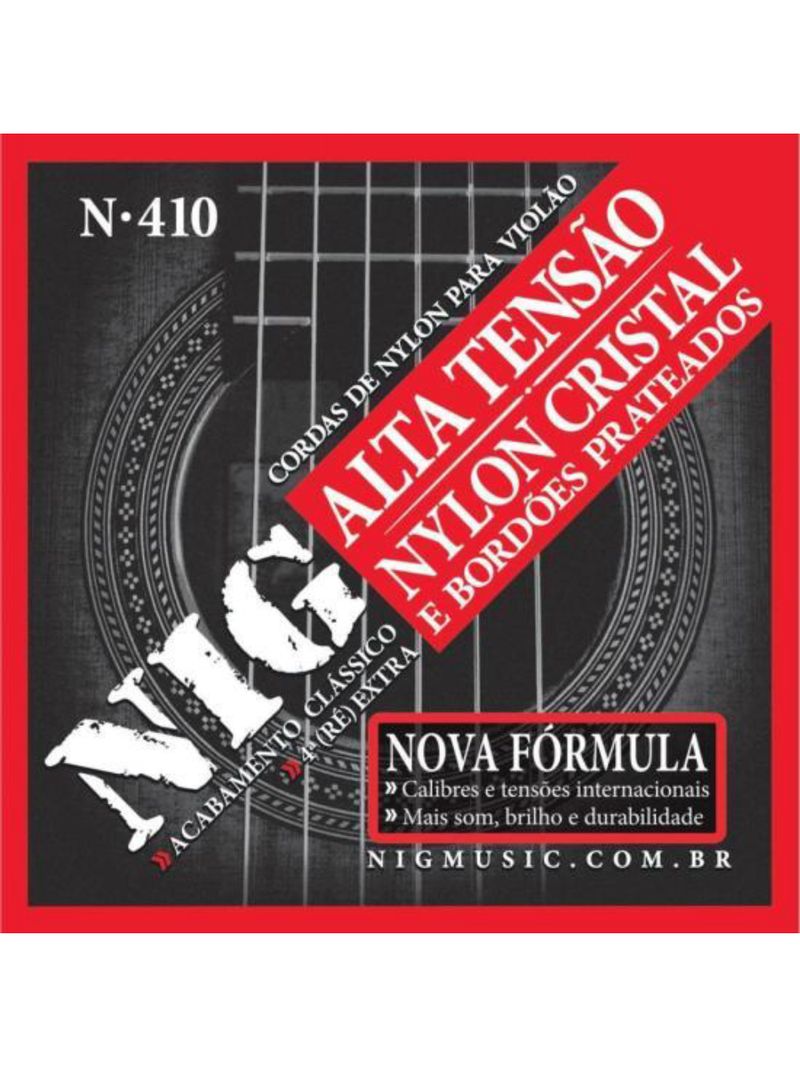 Encordoamento para violão nylon 029 n410 nig