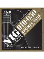 Encordoamento para violão aço 010 n500 bronze nig