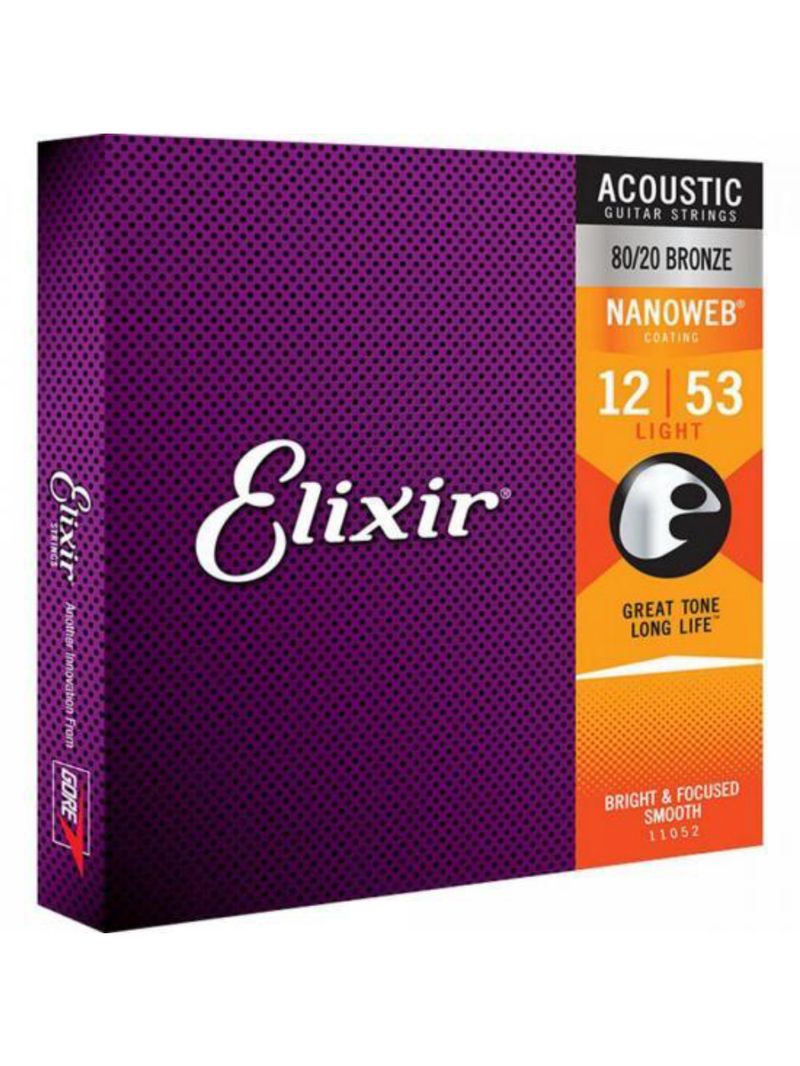 Encordoamento para violão 012 light nanoweb elixir
