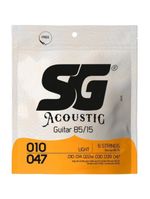 Encordoamento para violão em aço 010 light bronze 85/15 sg