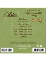 Encordoamento para violão coated 011 phosphor bronze ags200cl aria