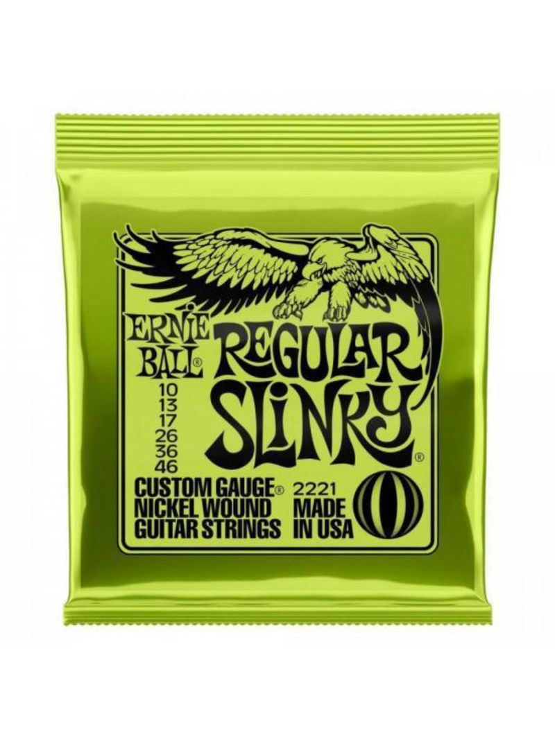 Encordoamento para guitarra 010 niquel regular slinky 2221 ernie ball