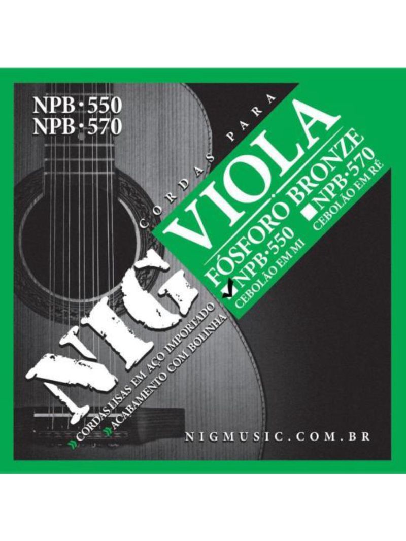 Encordoamento para viola mi npb550 nig