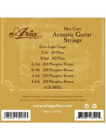 Encordoamento para violão 011 phosphor bronze ags200xl aria guitars