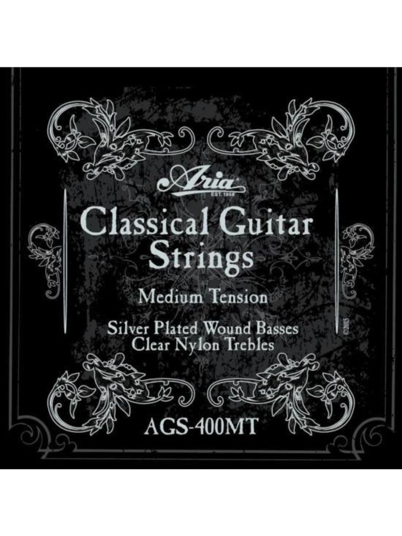 Encordoamento para violão nylon tensão média ags400mt aria guitars