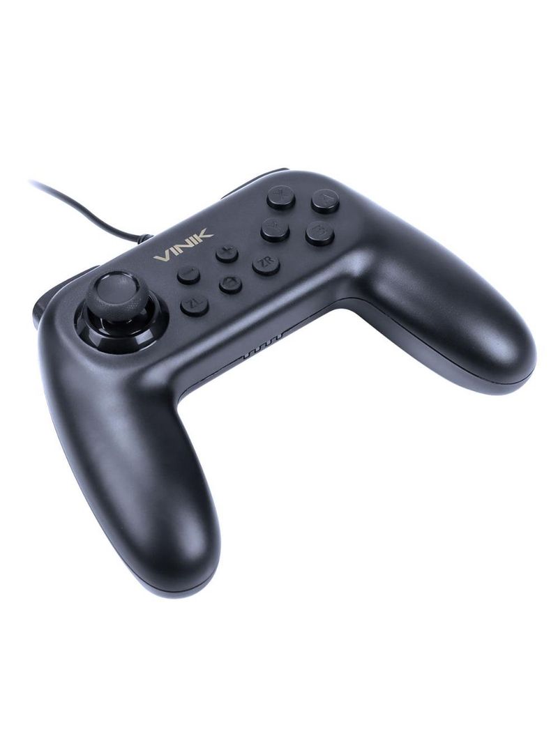 Controle nintendo switch usb fio preto vinik