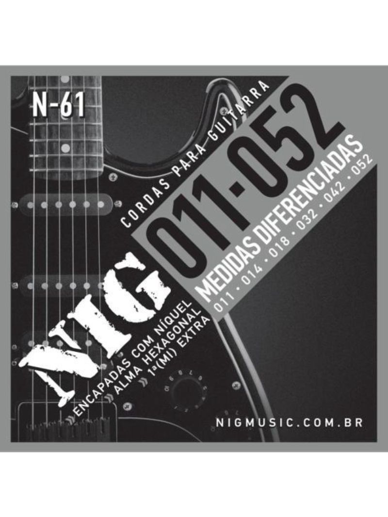 Encordoamento para guitarra 011 n61 nig
