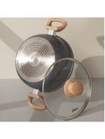 Conjunto panelas 5 peças cerâmica dark grey oster