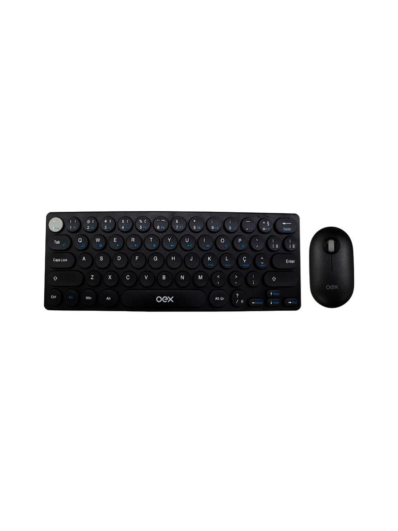 Combo teclado e mouse retro preto oex
