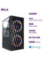 Computador skul 5000 i5 8gb ram ssd 256gb rx 550 4gb