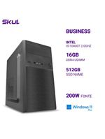 Computador b500 i5 10400t 16gb 512gb nvme win 11 pro skul