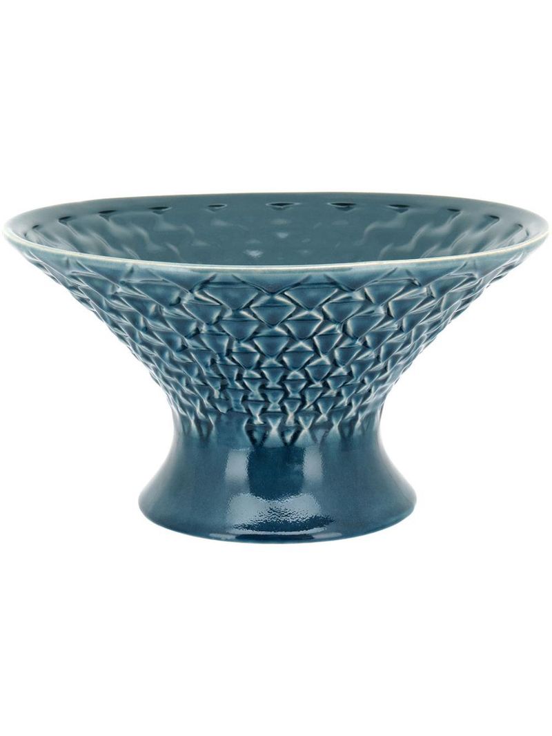 Centro mesa cerâmica azul home&co morea 18x32x32cm