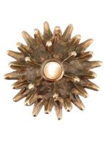 Castiçal bronze barroco resina 11x12x12cm