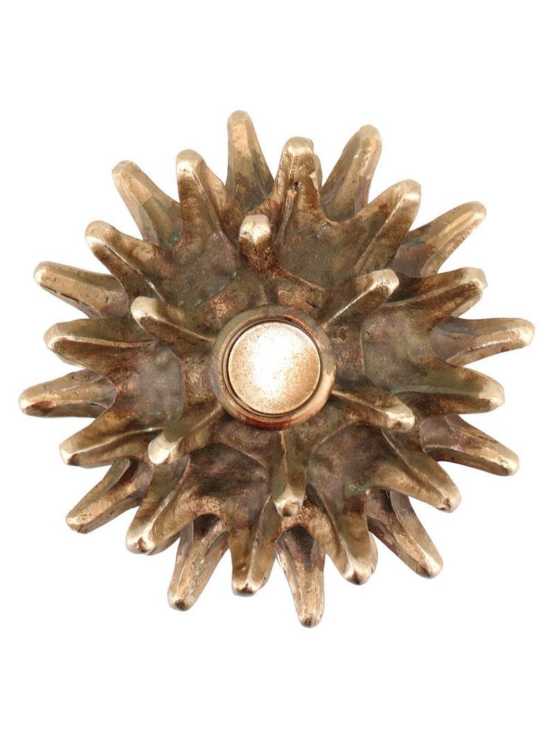 Castiçal bronze barroco resina 11x12x12cm