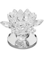 Castiçal cristal transparente vitrally 8x11x11cm