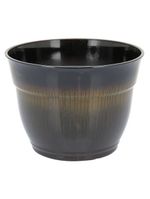 Cachepô 2 peças plástico preto antique