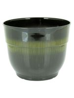 Cachepô 2 peças plástico preto antique