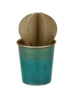 Cacto metal azul octave 19x11x11cm