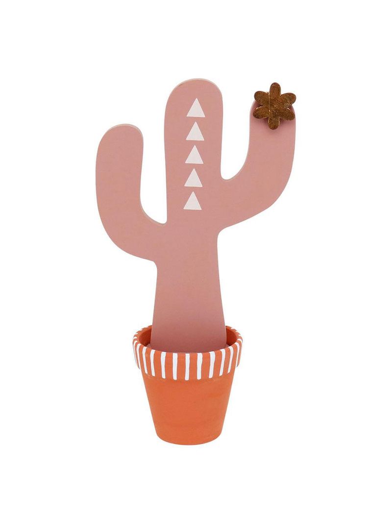 Cacto madeira rosa penélope 27x14x8cm