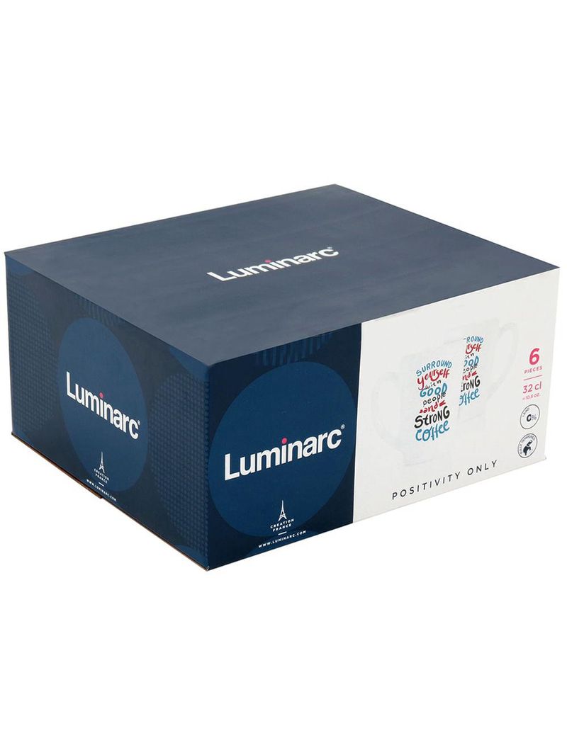Caneca vidro temperado branco 320ml luminarc new morning 11x8x8cm