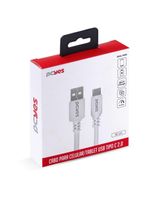 Cabo usb a 20 para tipo c 50cm branco pcyes