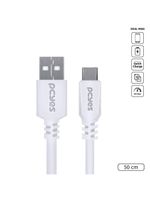 Cabo usb a 20 para tipo c 50cm branco pcyes