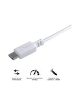 Cabo usb a 20 para tipo c 50cm branco pcyes