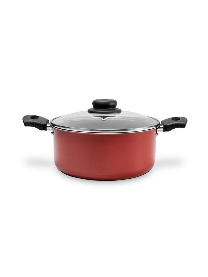 Cacarola com tampa 22cm 3,45l ruby vermelho brinox