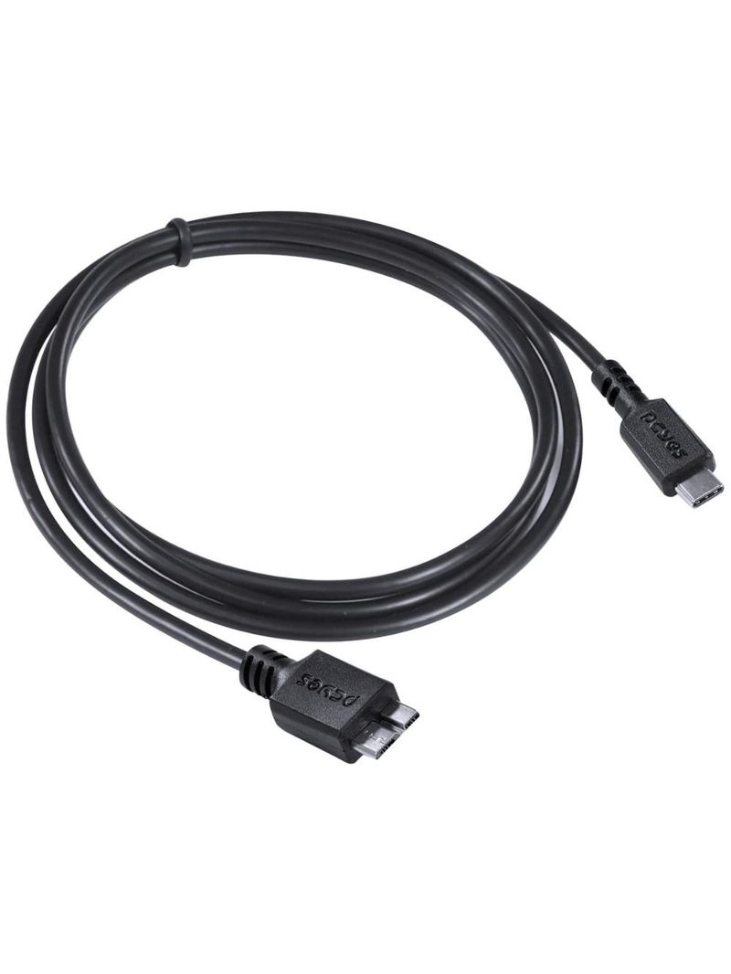 Cabo usb c micro usb b 30 pcyes 1m preto hd externo