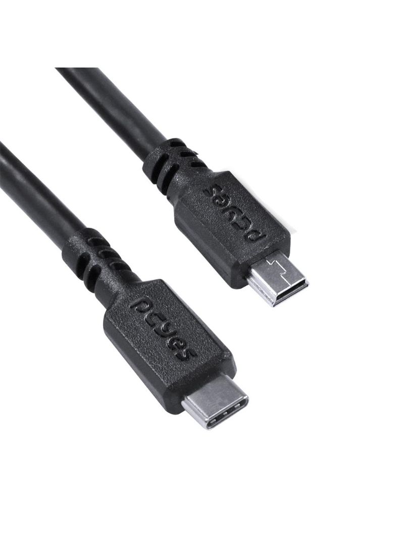 Cabo usb-c para mini usb b 20 1m preto pcyes