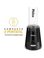 Liquidificador Philco Portátil 2 Squeezes 400W PLQ04A 110V