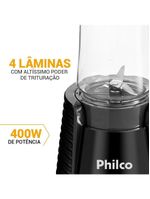 Liquidificador Philco Portátil 2 Squeezes 400W PLQ04A 110V