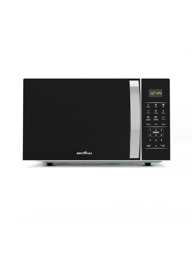 Micro-ondas Britânia 28L Branco Espelhado Limpa Fácil BMO30 110V